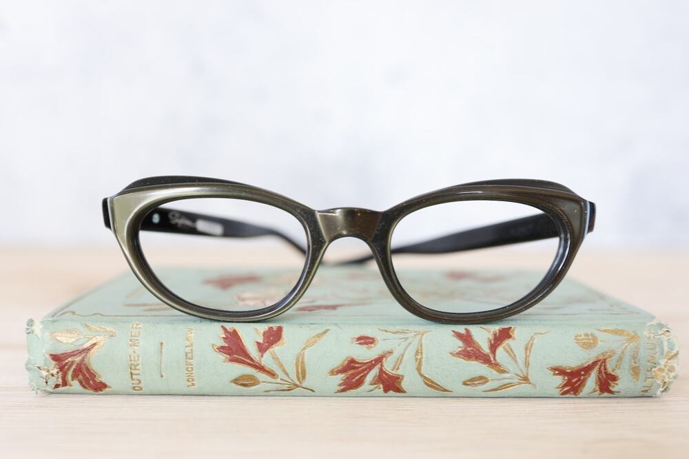 Vintage 1960s Cateye Eyeglasses Saphira Germany Rockabilly Pin Up MCM Retro